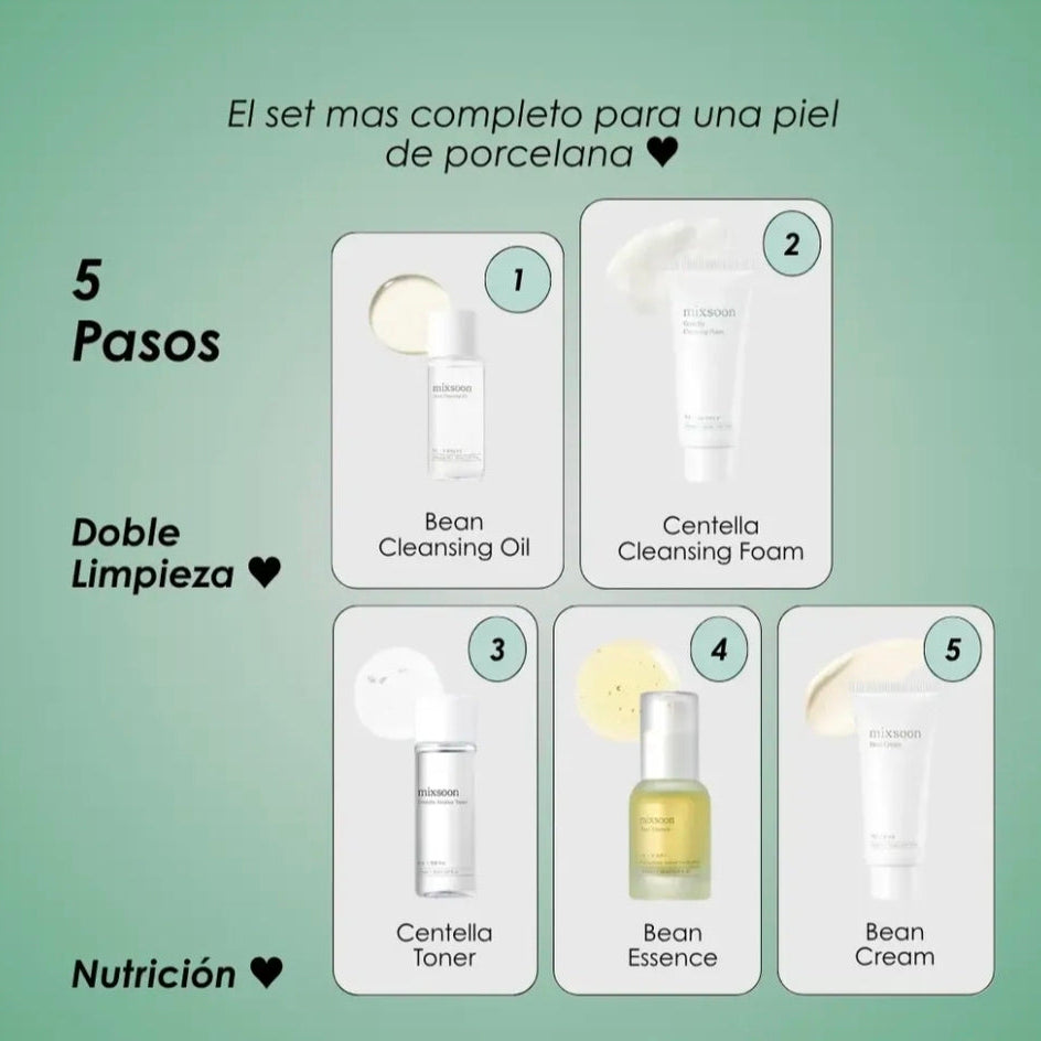 Kit Cuidado Piel Mixsoon Pure Glow Essentials — Textura | Glowup