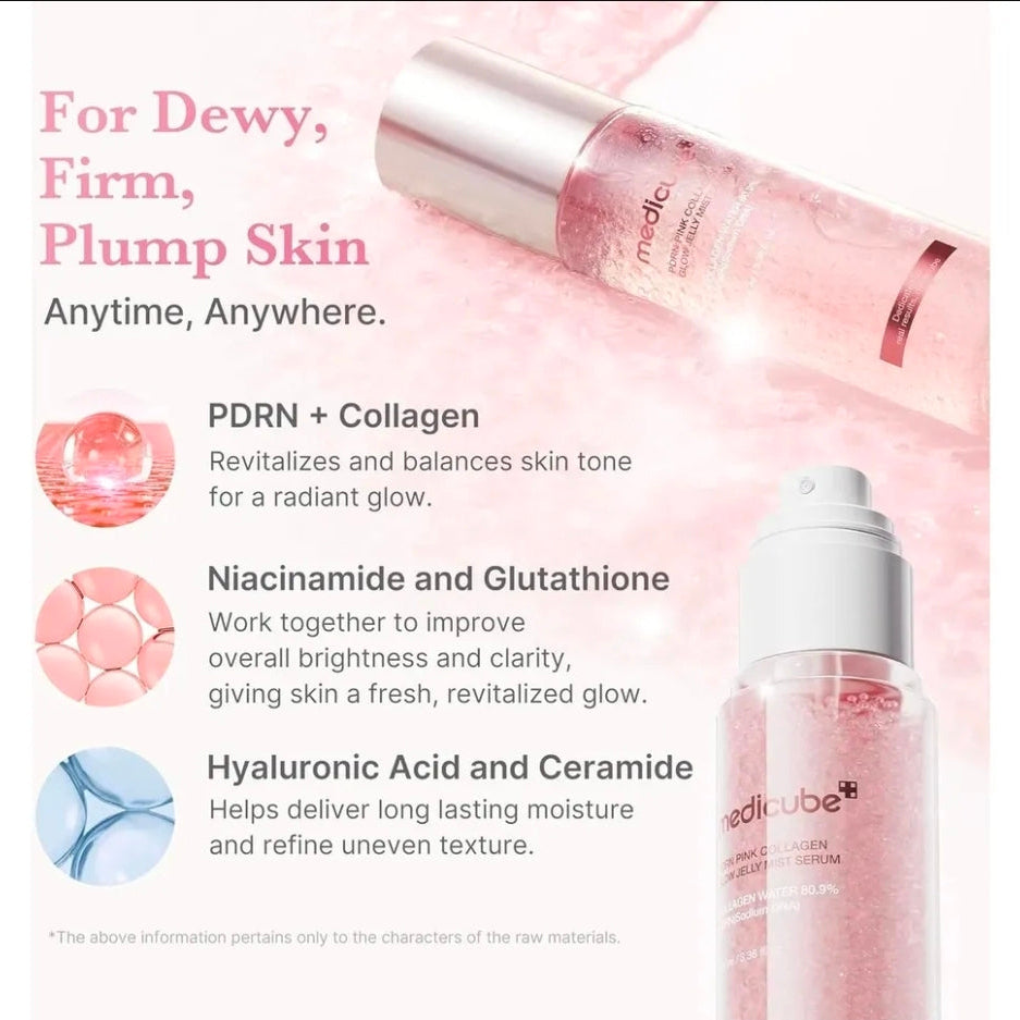 Medicube Pdrn Pink Collagen Glow Jelly Mist — Presentación | Glowup