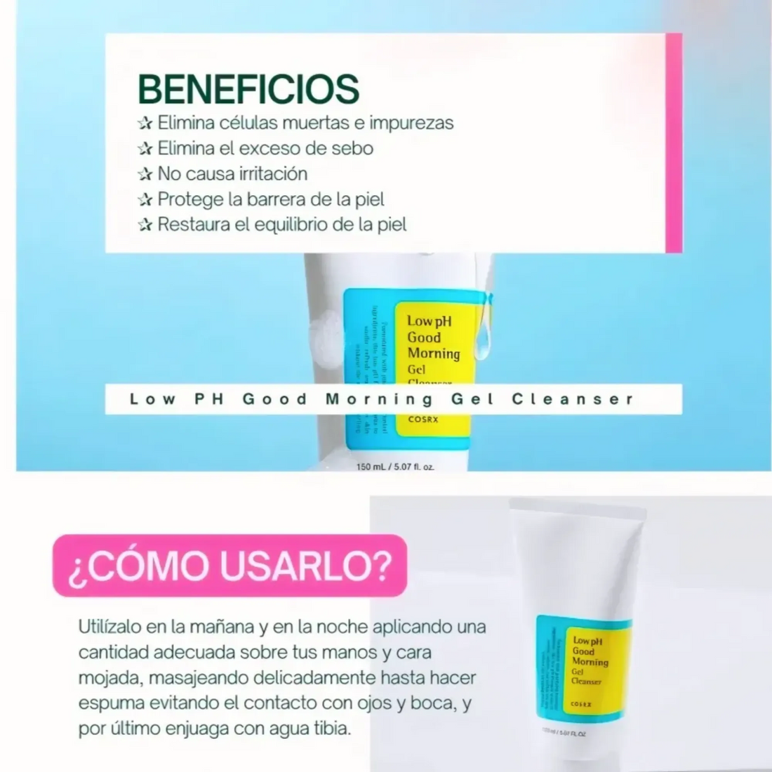 Cosrx Low Ph Good Morning Gel Limpiador En — Textura | Glowup