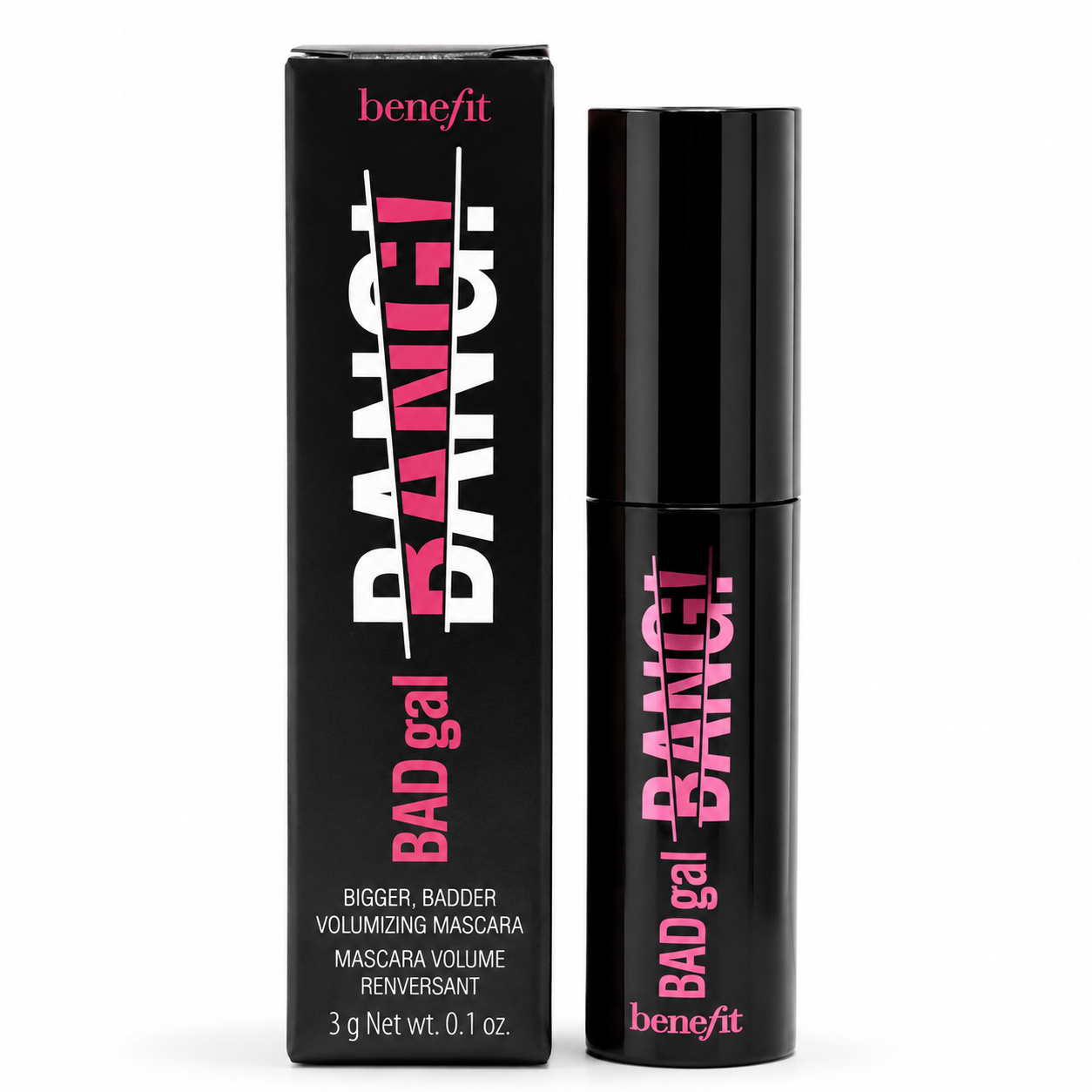 Benefit BadGal Bang Mini Máscara Voluminizadora — Intense Pitch Black (3g)