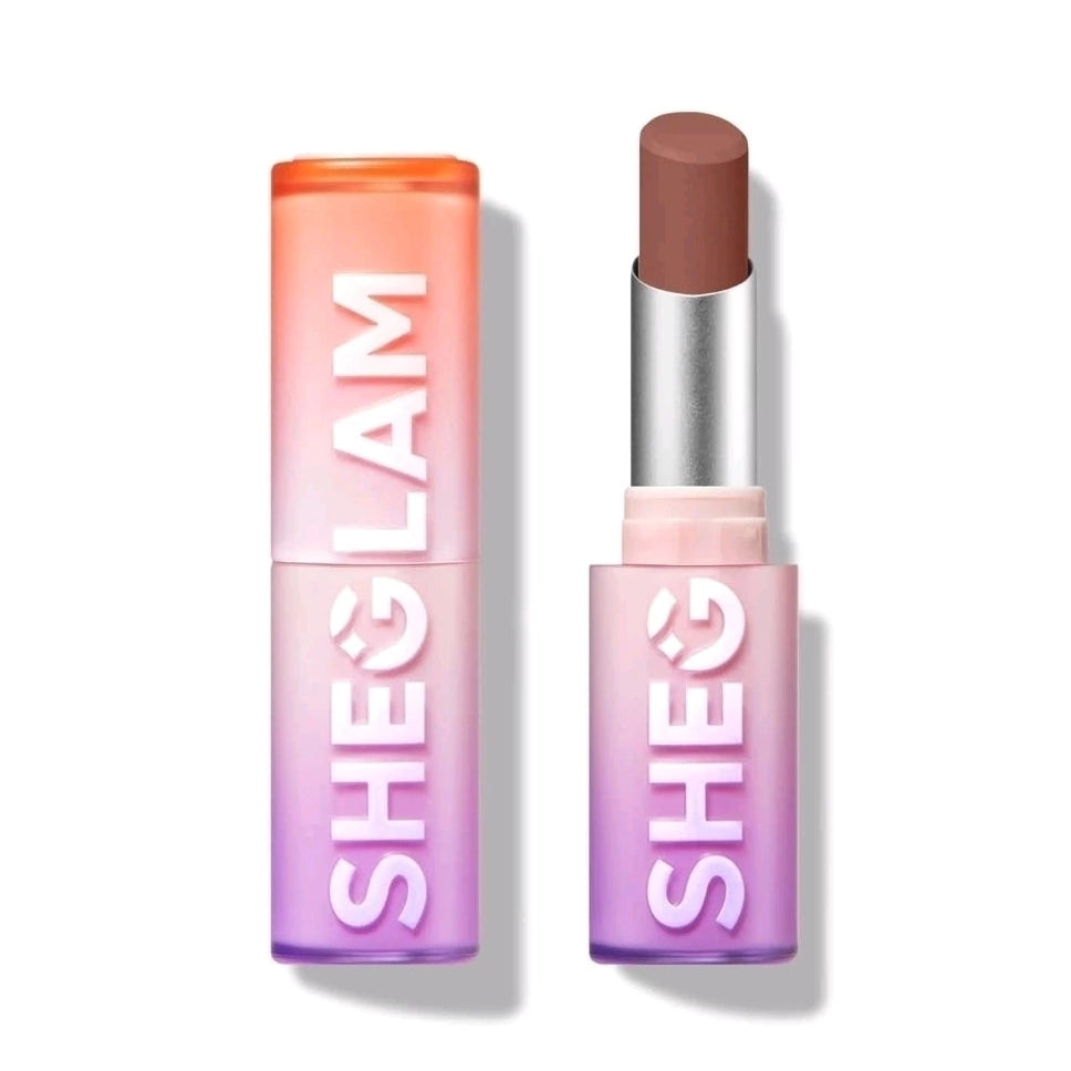 SHEGLAM Dynamatte Boom High Key lipstick marrón nude cálido