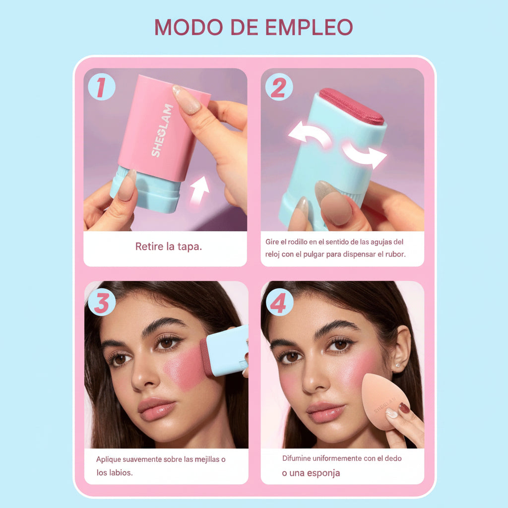 SHEGLAM Glass Glow Cherry Express bullet rubor cremoso