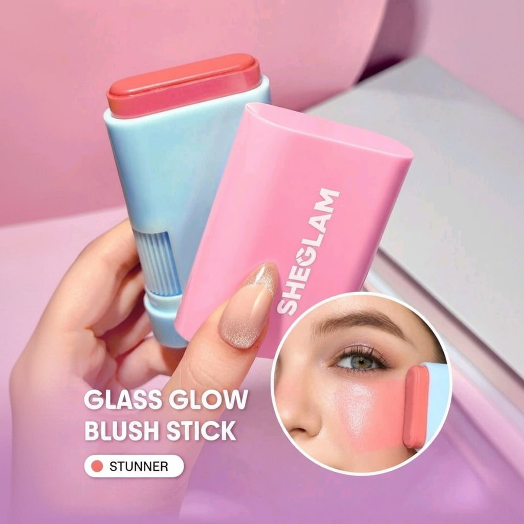 SHEGLAM Glass Glow Stunner vista lateral bullet coral-pink