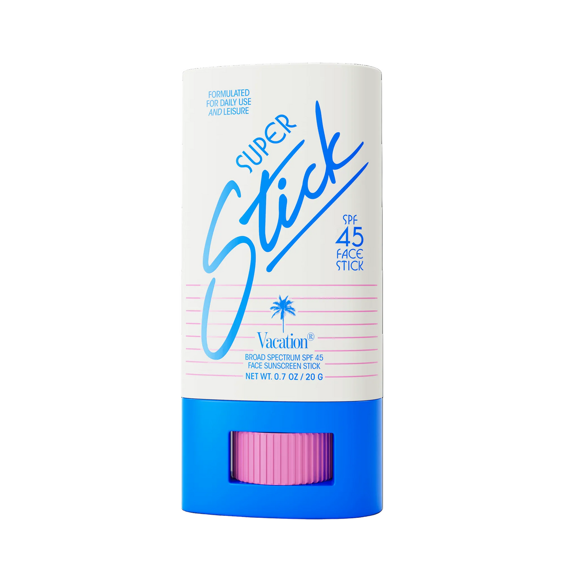 Vacation Super Stick SPF 45 vista frontal limpia stick