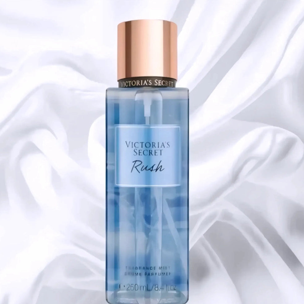 Rush VS body mist packaging vista frontal